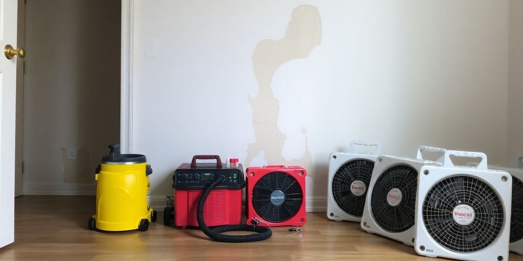 Water damage in a home needing urgent repair.
