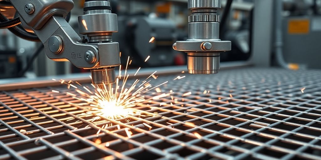 High-speed steel wire mesh machine.