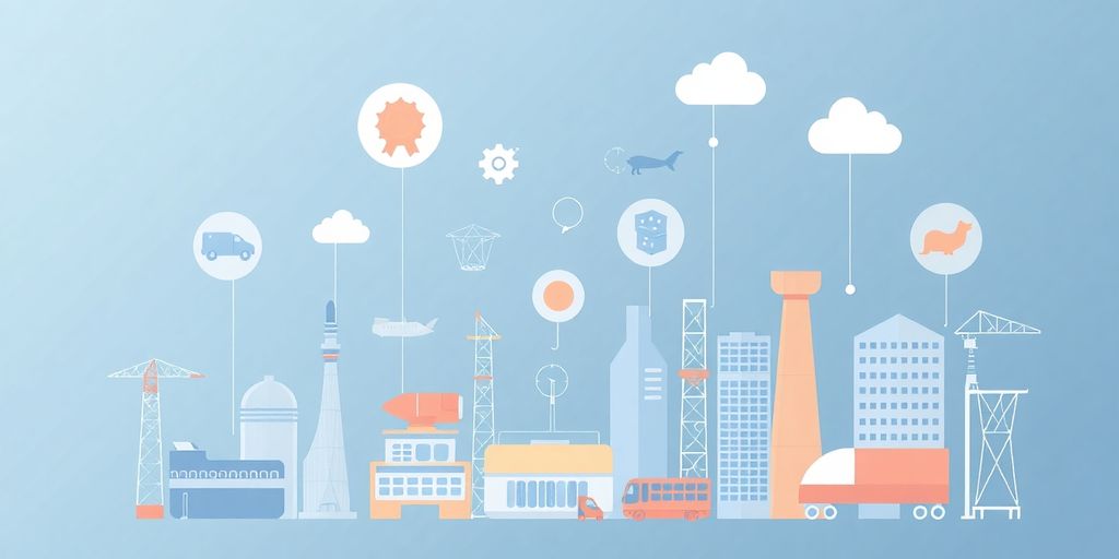 Illustrasjon av næringskoder i digitalisering.