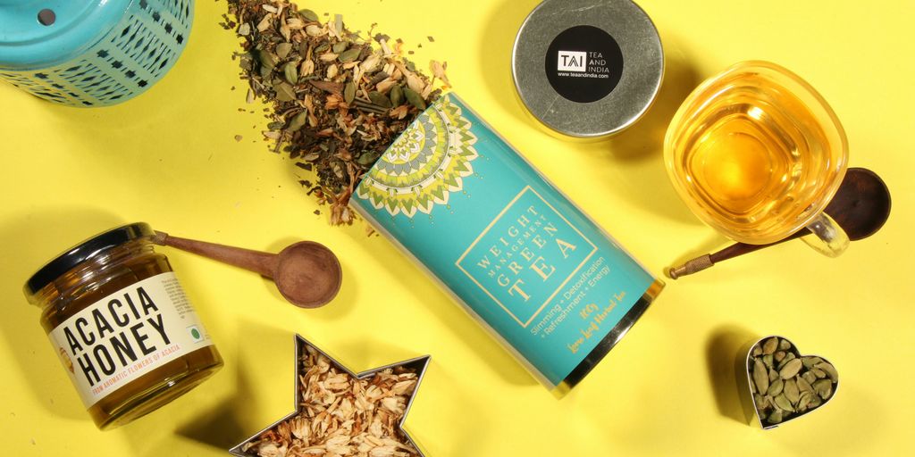 blue and white labeled box