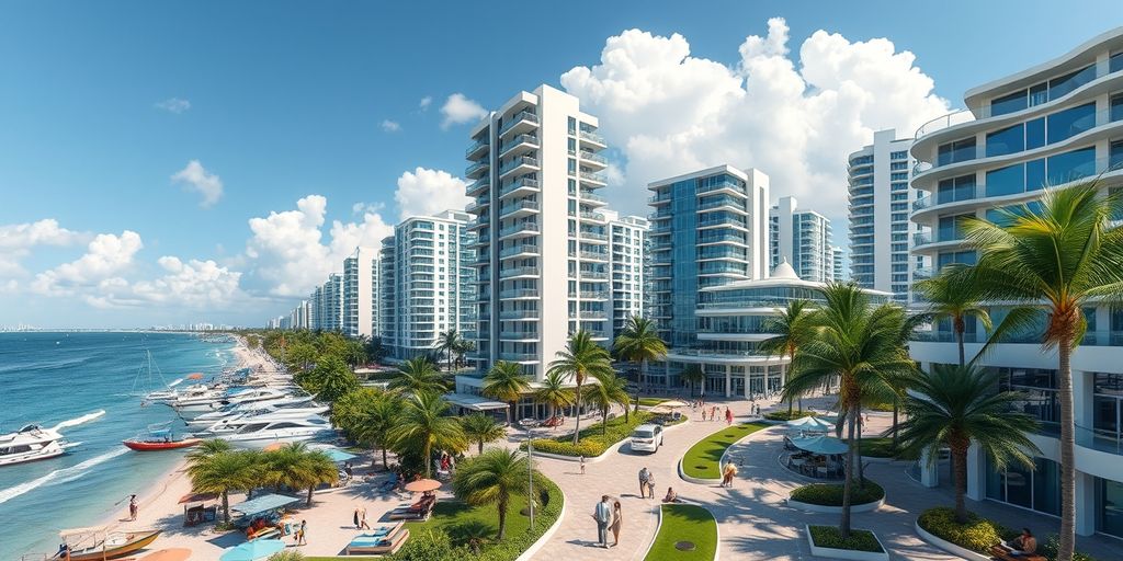 Miami Beach eco-friendly buildings and coastal scene