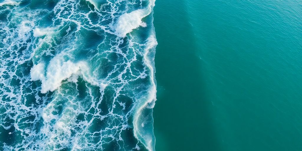 Turbulent waves, calm harbor.