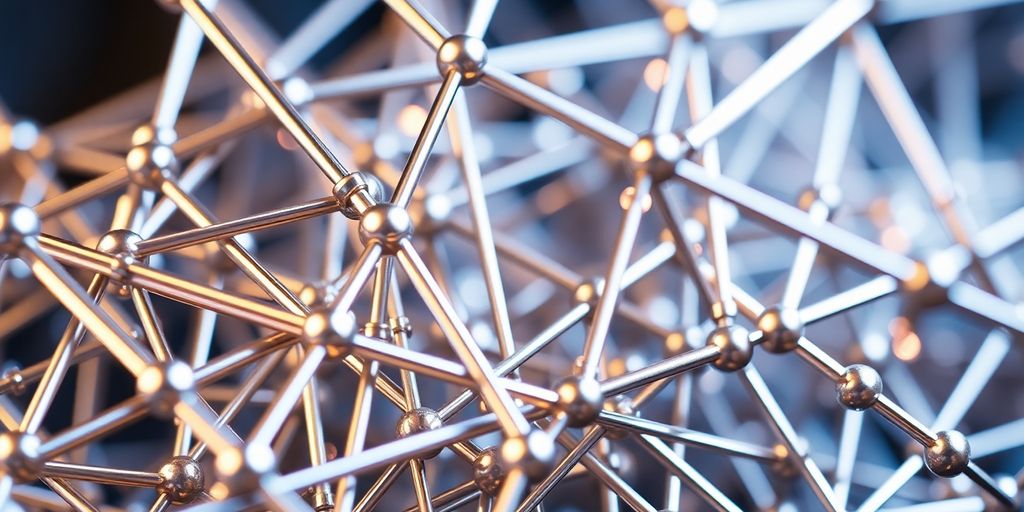 Is Metal Blockchain Genuine? Our Critical Analysis 3 Close-up of a metallic blockchain structure and digital elements.
