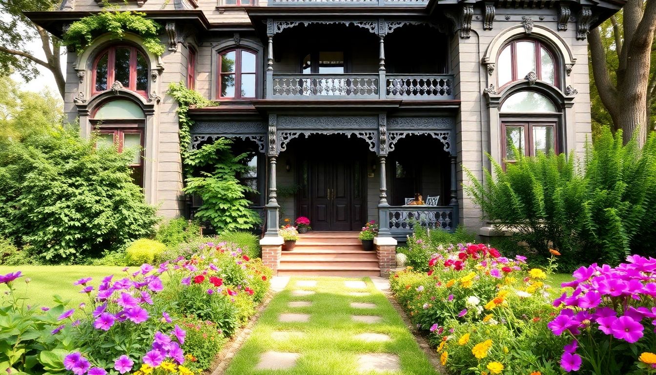 Restored Victorian house with garden and pathway.