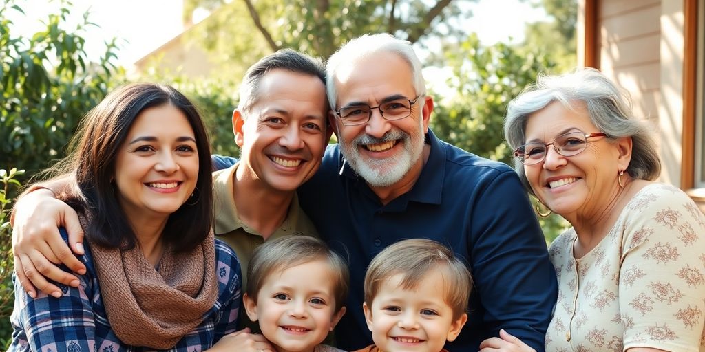 Joseph Zada with family in a sunny outdoor setting.