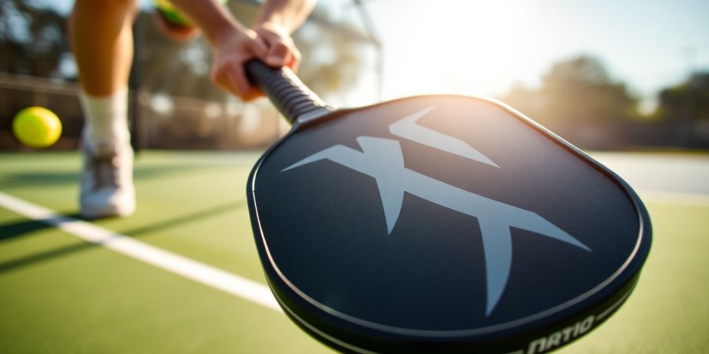 Vatic Pro pickleball paddle in action.