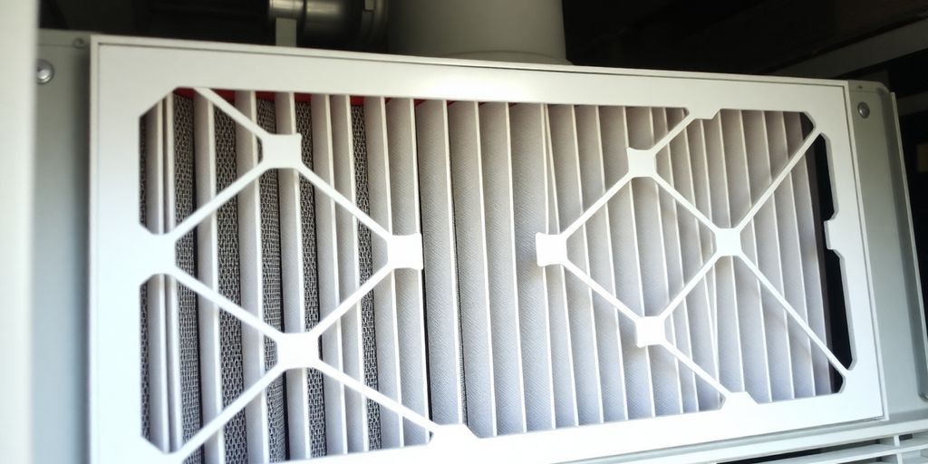HVAC filter integrated with central air system.