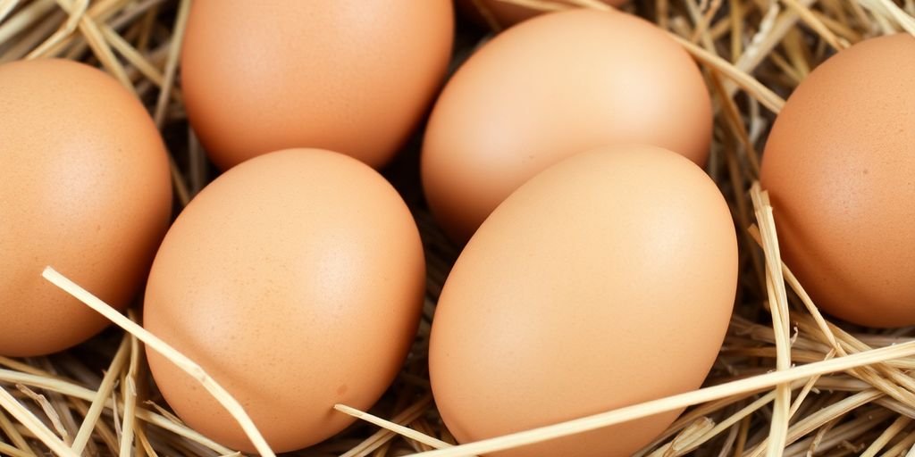 Brown eggs in a nest