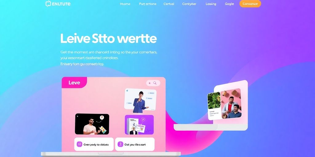 Moderne Landingpage mit ansprechendem Design und Benutzeroberfläche.