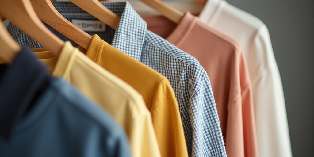 Hochwertige Esprit-Kleidung in lebendigen Farben und Texturen.