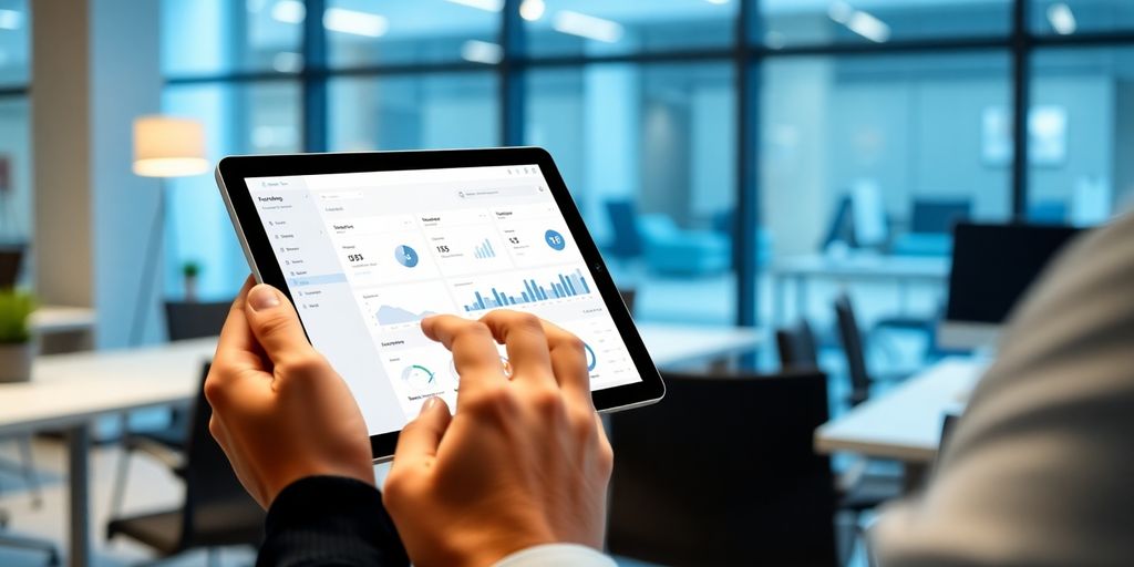 Leader CRM interface with connected devices.