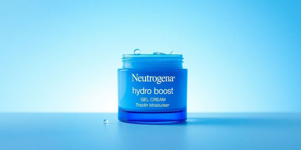 Neutrogena Hydro Boost Gel Cream Moisturiser, blue glow.