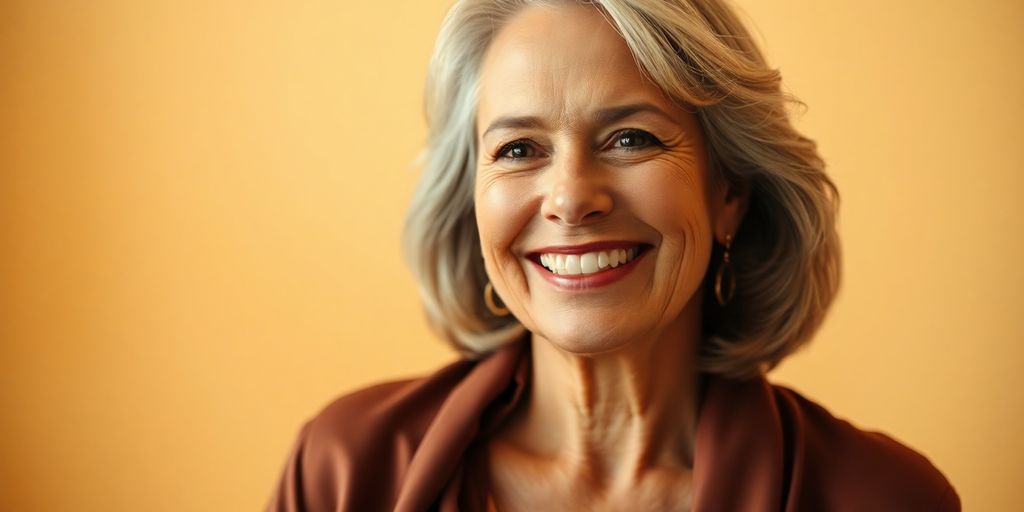 Confident woman with elegant style, soft light.