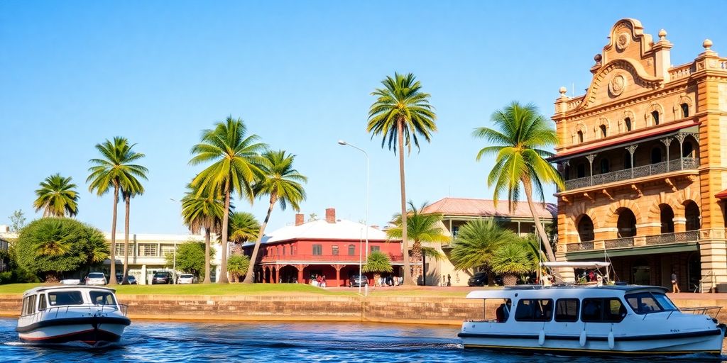 Rockhampton's river, historical buildings, and vibrant cultural scene.