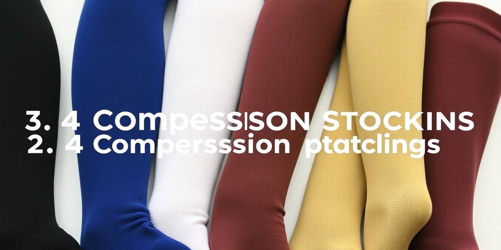 Meia compressão 3/4 em diferentes cores e tamanhos.