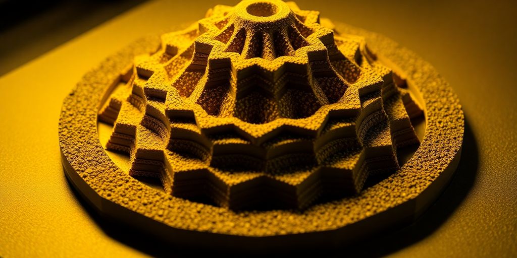 Selective laser sintering 3D printing process.