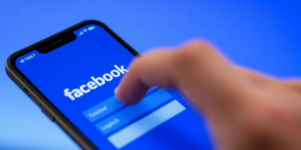 Telinha do Facebook com mãos interagindo.