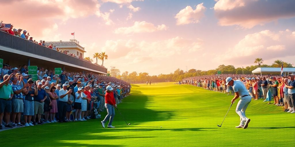 Golfers in action during the 2024 PGA Championship.
