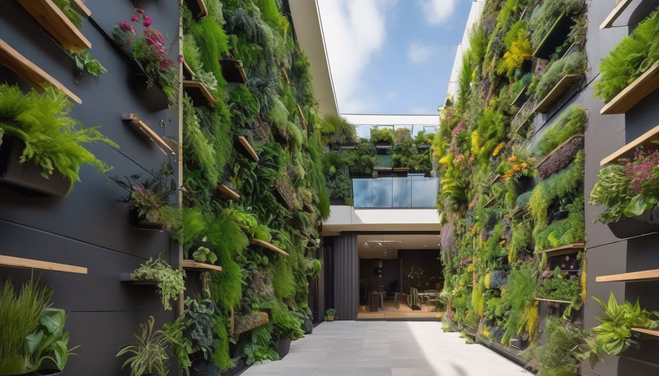 vertical garden in a sustainable UK garden
