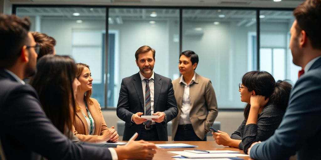 Entrevista de salida en un entorno corporativo.