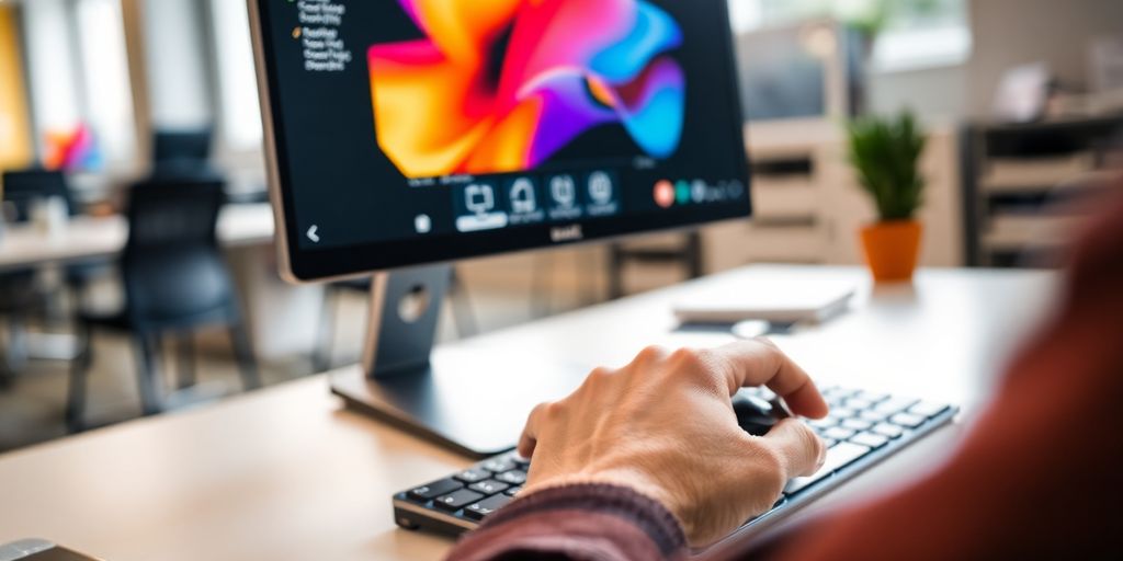 Person designing a product on computer