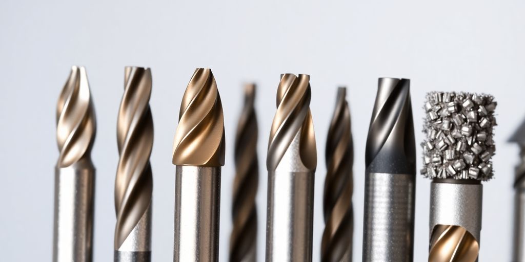 Close-up of nail drill bits with various grit sizes.