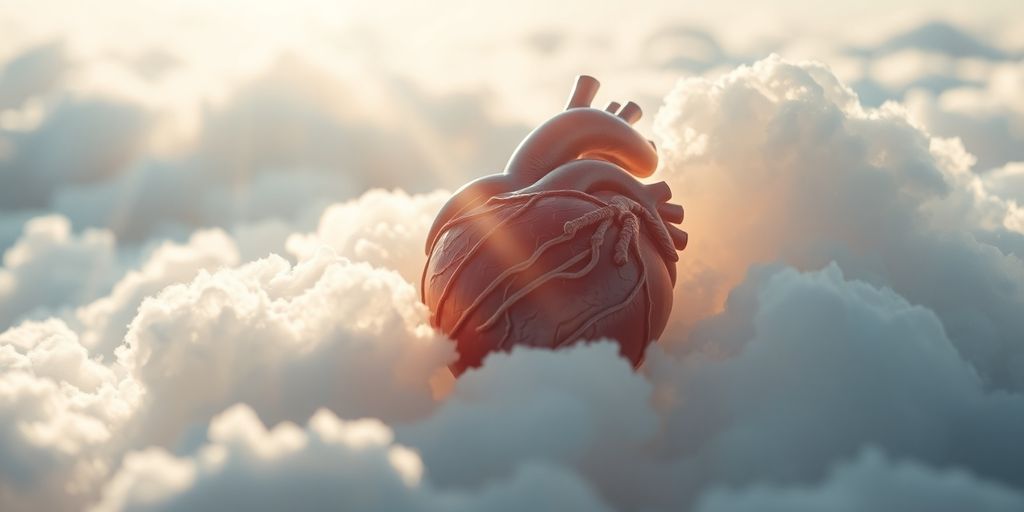 A peaceful human heart resting peacefully.