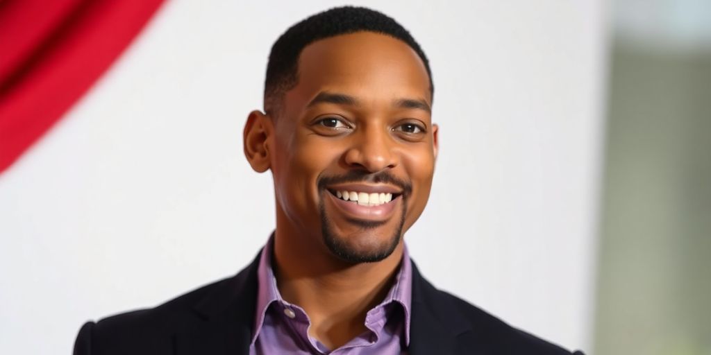 Will Smith smiling in a suit.