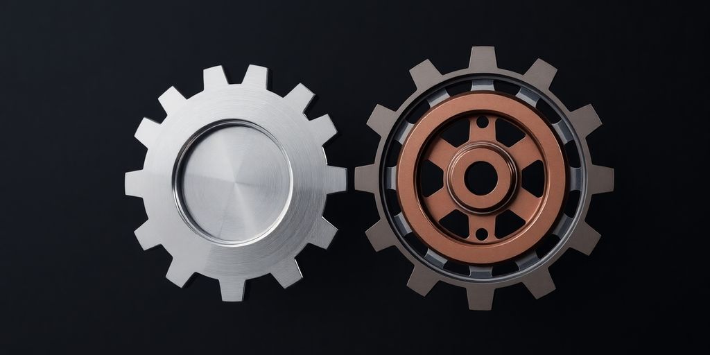 Elegant website backend and frontend gears working together.