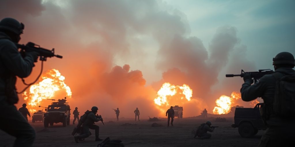 Battlefield 6 soldiers in combat.