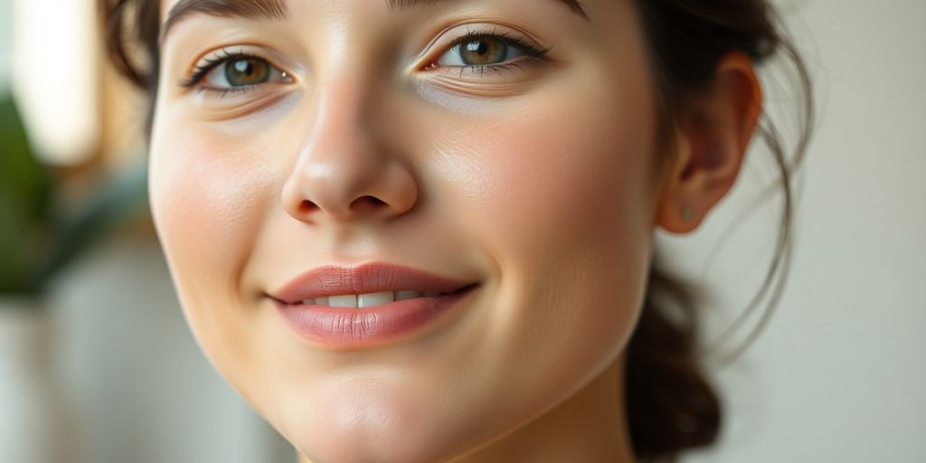 Peau lumineuse jeune femme