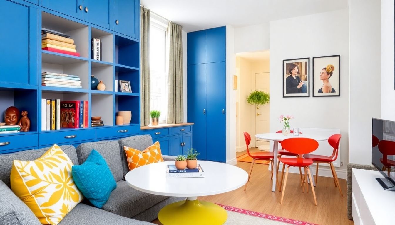 Stylish small London apartment with modern furnishings.