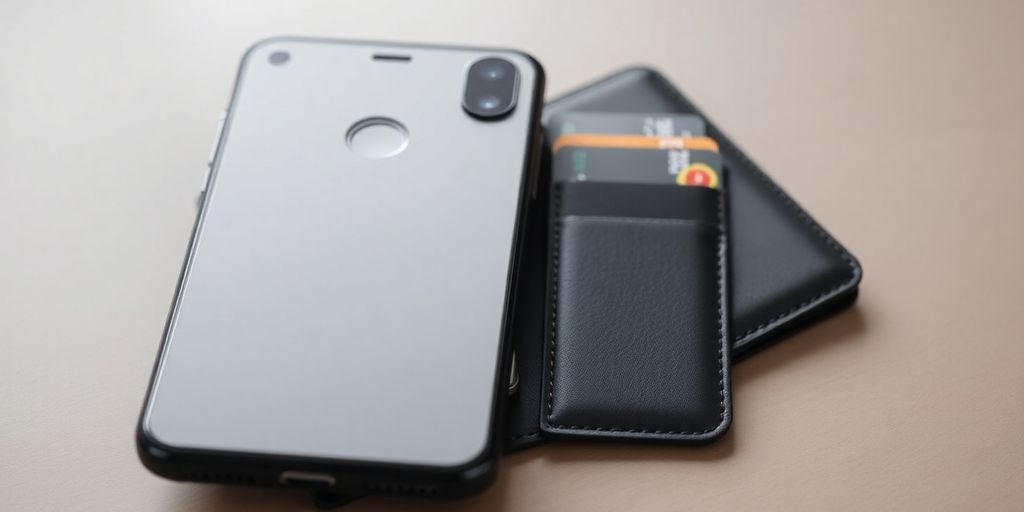 Pixel 9 Pro wallet case holding multiple cards.