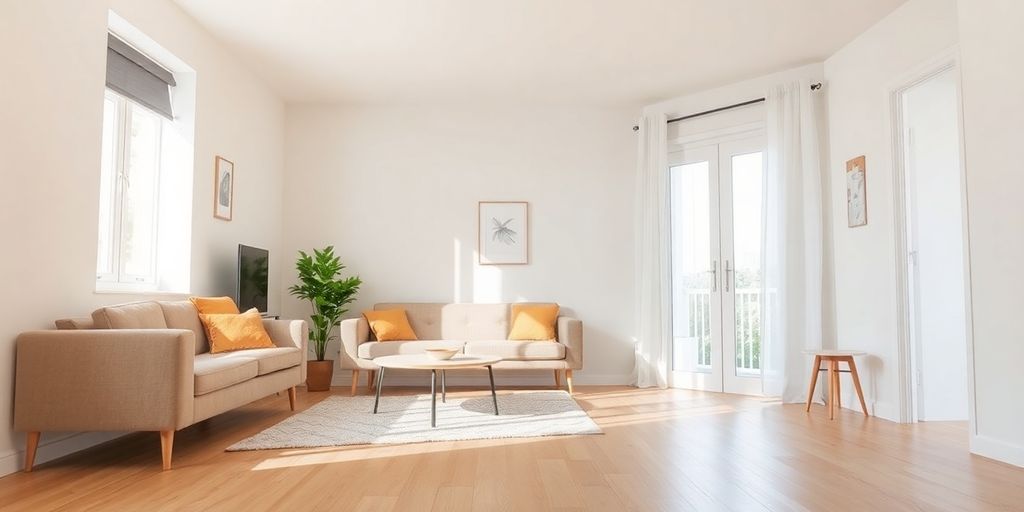 Apartament curat, fara gandaci, spatiu luminos.