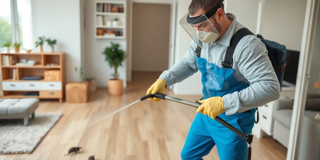 Specialist in deratizare în apartament, eliminând rozătoare.