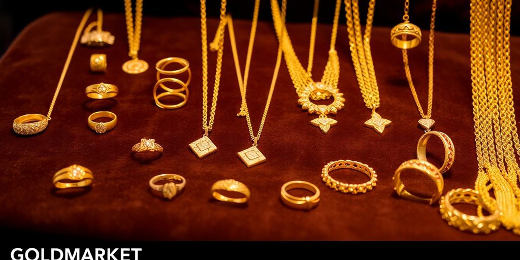 Bijoux en or élégants sur un fond en velours.