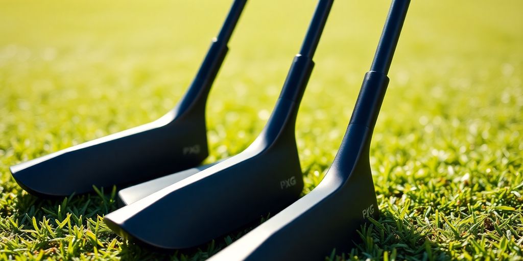 PXG golf clubs on green