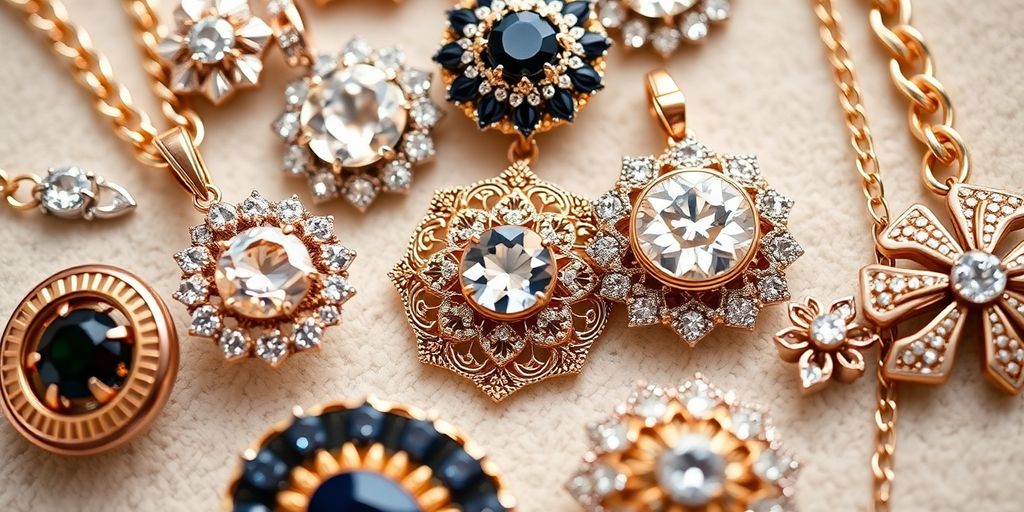 Bijoux élégants sur fond neutre, mettant en valeur leur luxe.
