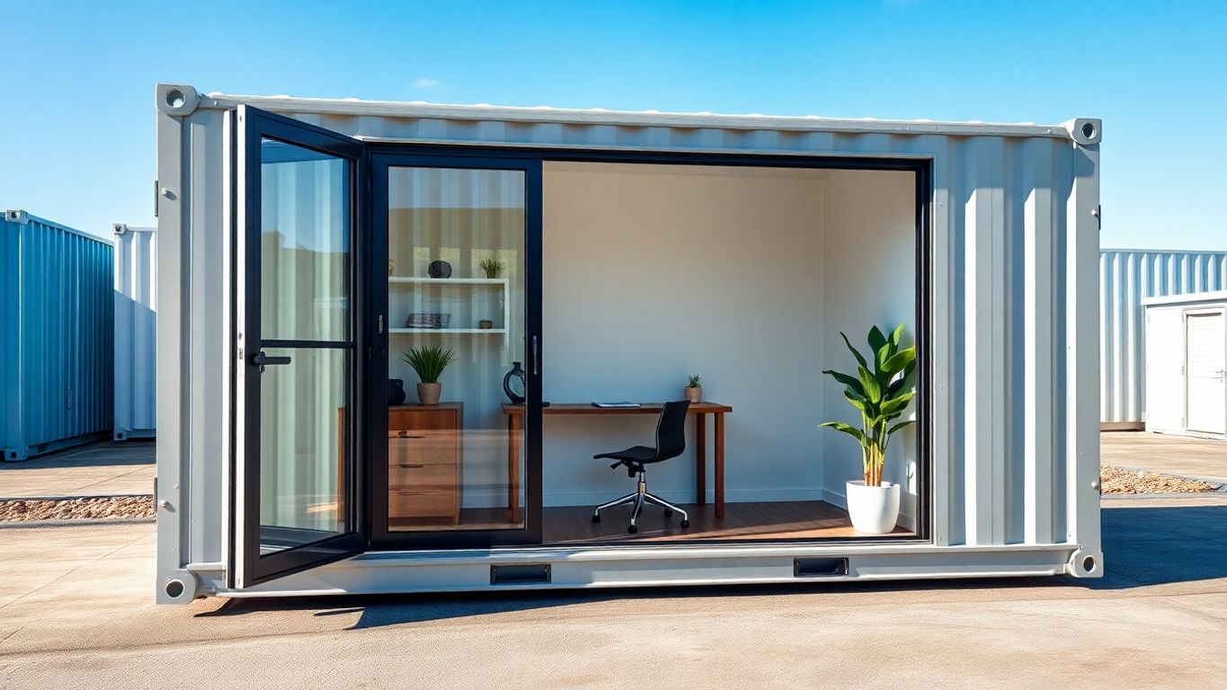 Modern mobile shipping container office