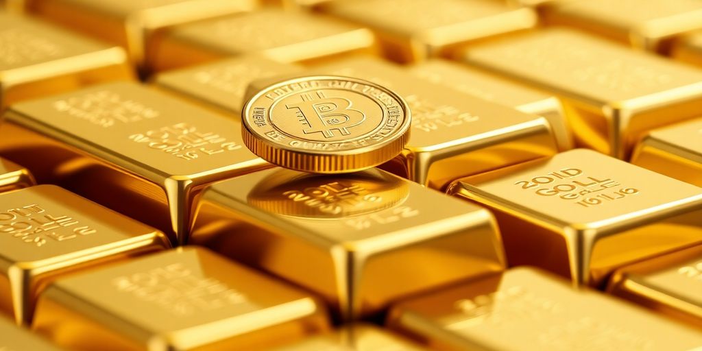 Lingots d'or empilés, pièce d'or brillante