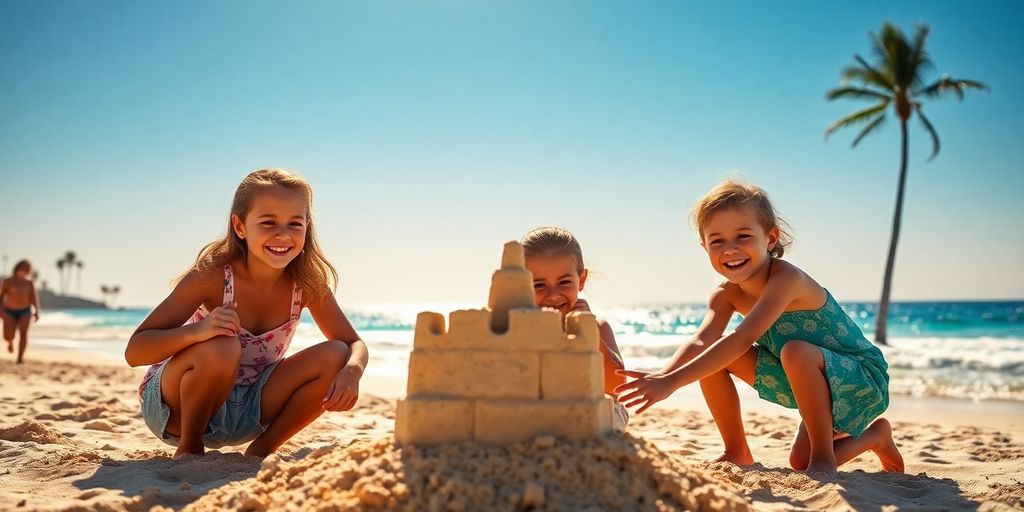 Family enjoying beach activities in Cabo San Lucas