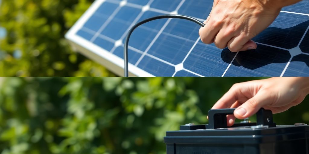 Panneau solaire et batterie