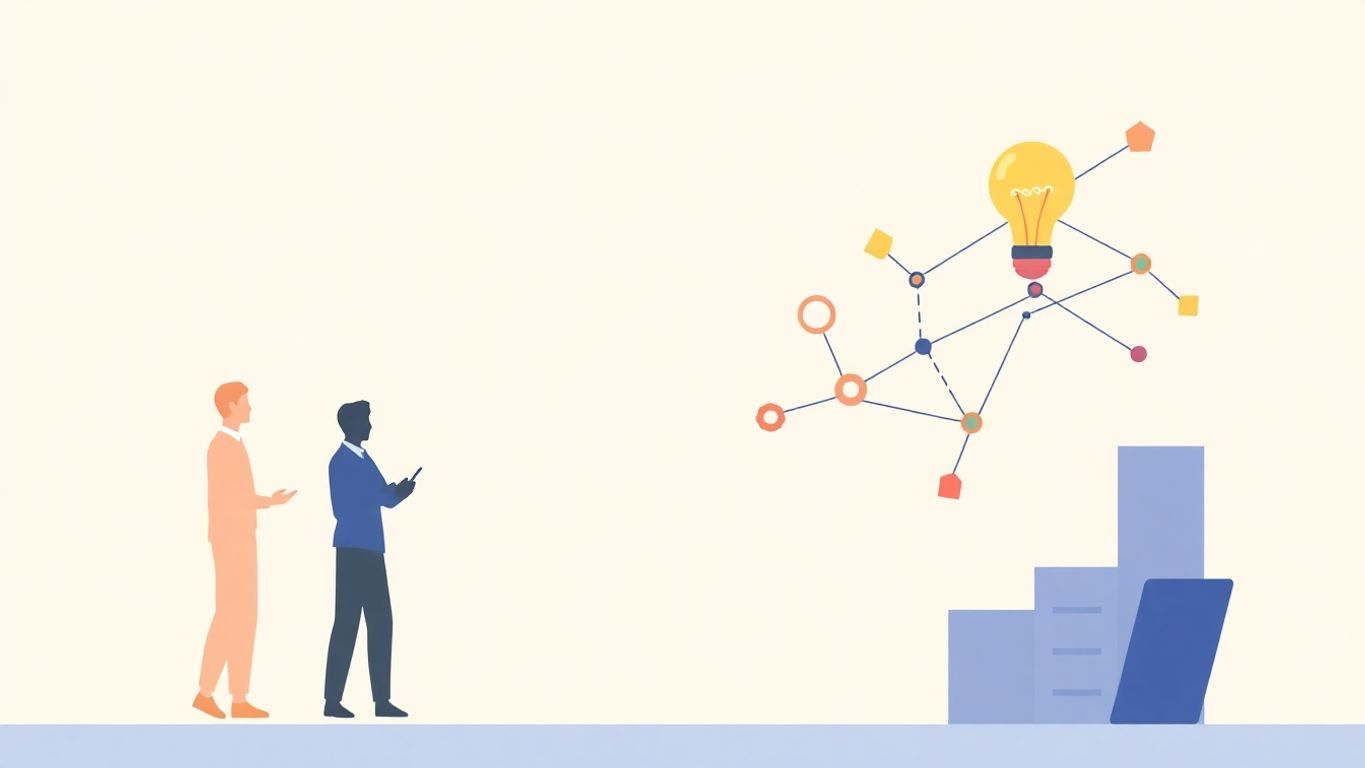 Illustrasjon av forretningsutvikling og dataanalyse.