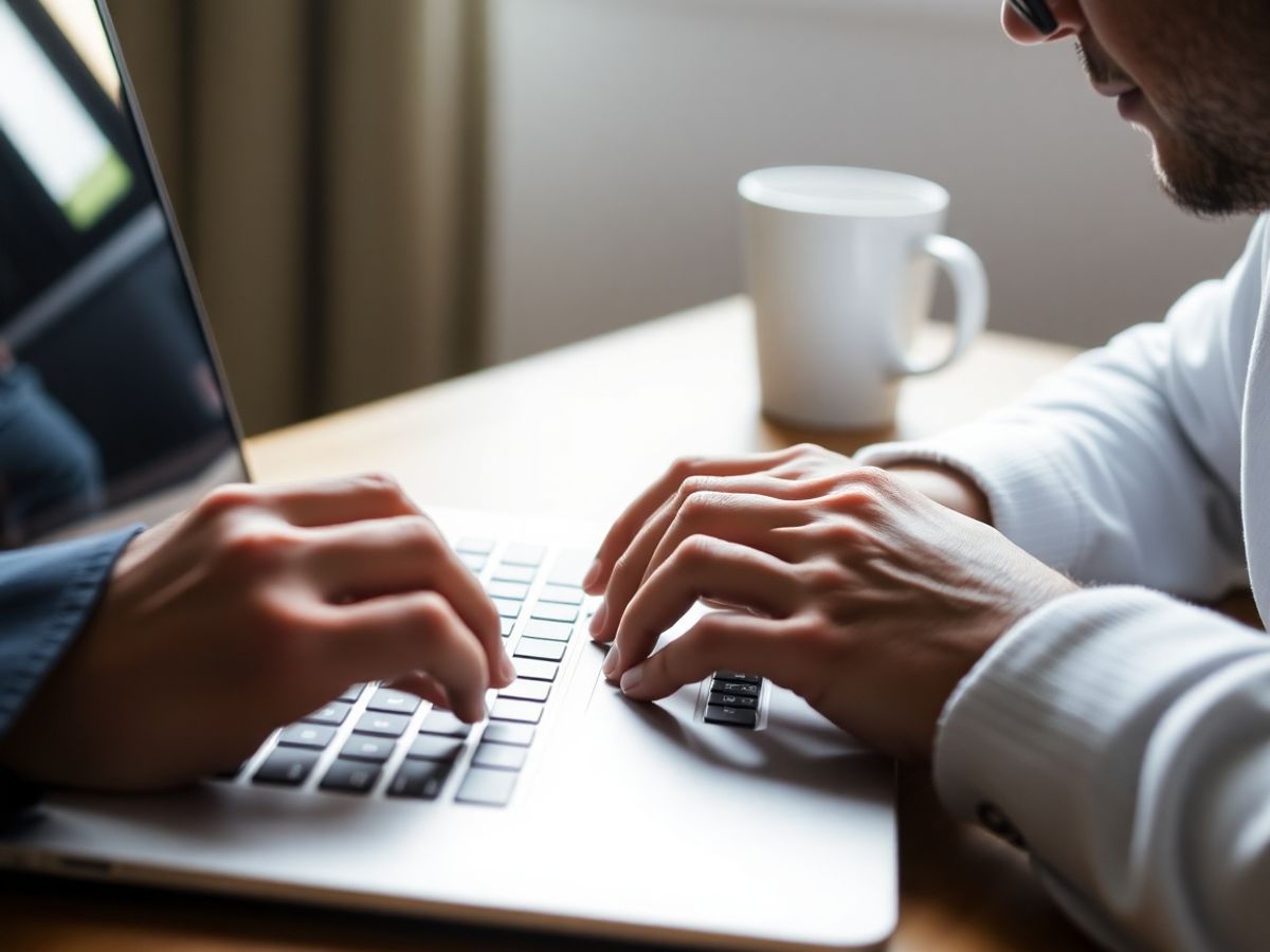 Expert en référencement ajustant les paramètres de l'ordinateur