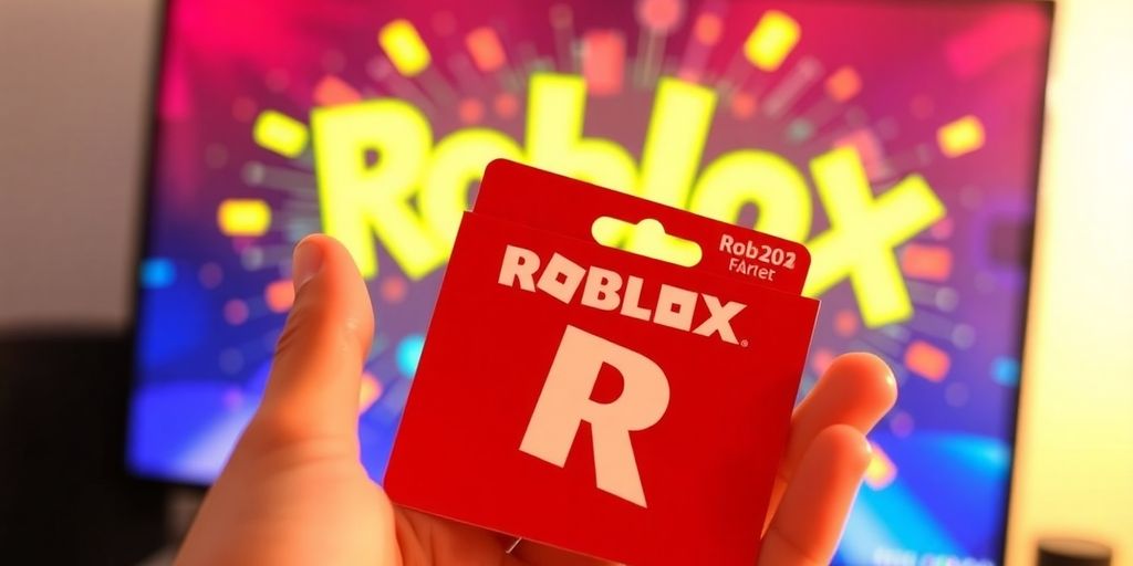 Roblox gift card and digital codes.