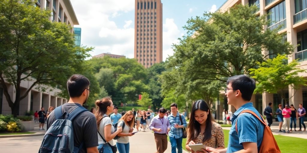Top 15 Best Engineering Schools in the USA in 2025 - 2026 12 University of Texas Austin campus with students and UT Tower.