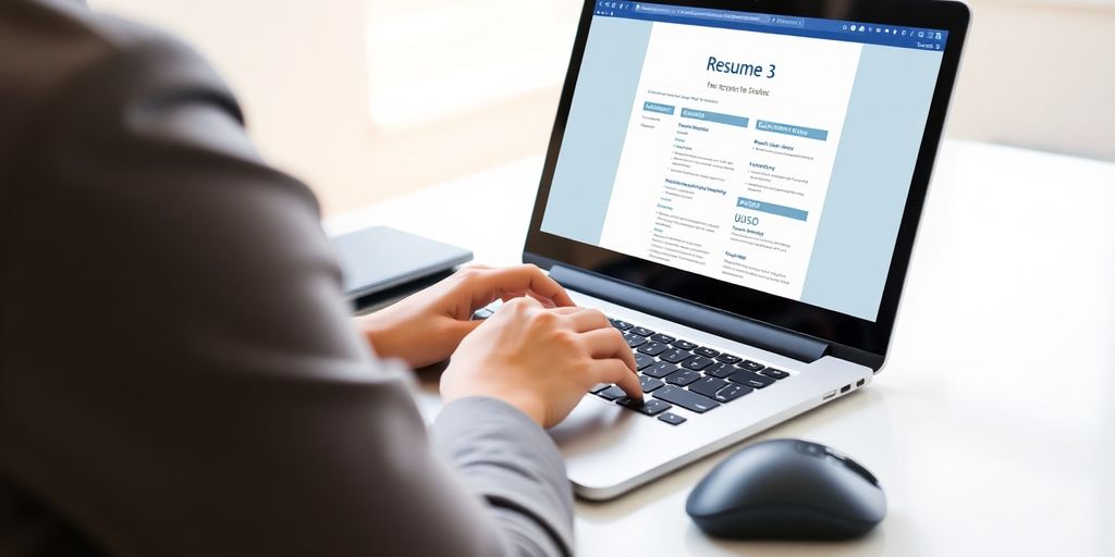 Resume on screen with keyboard and mouse.