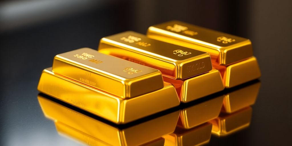 Lingots d'or empilés, plan retraite