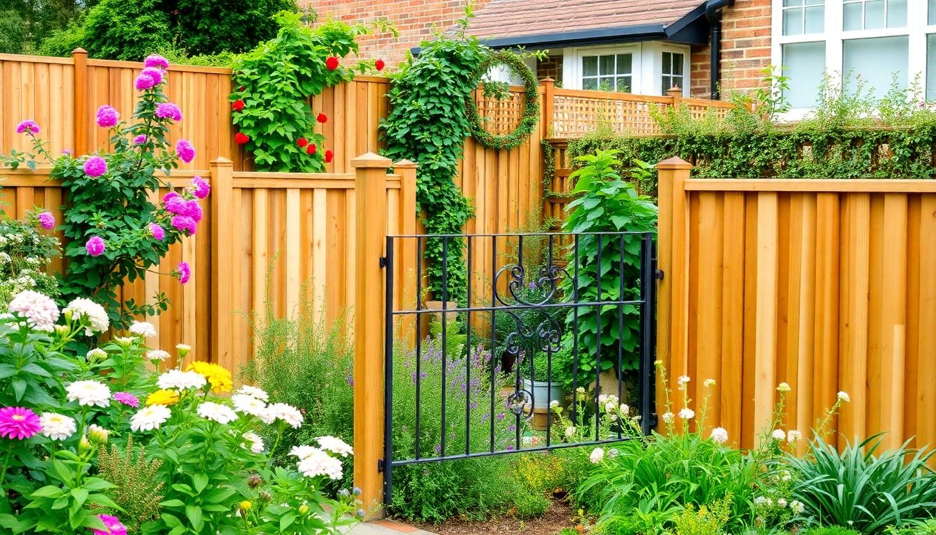 Various garden fences in a London home setting.