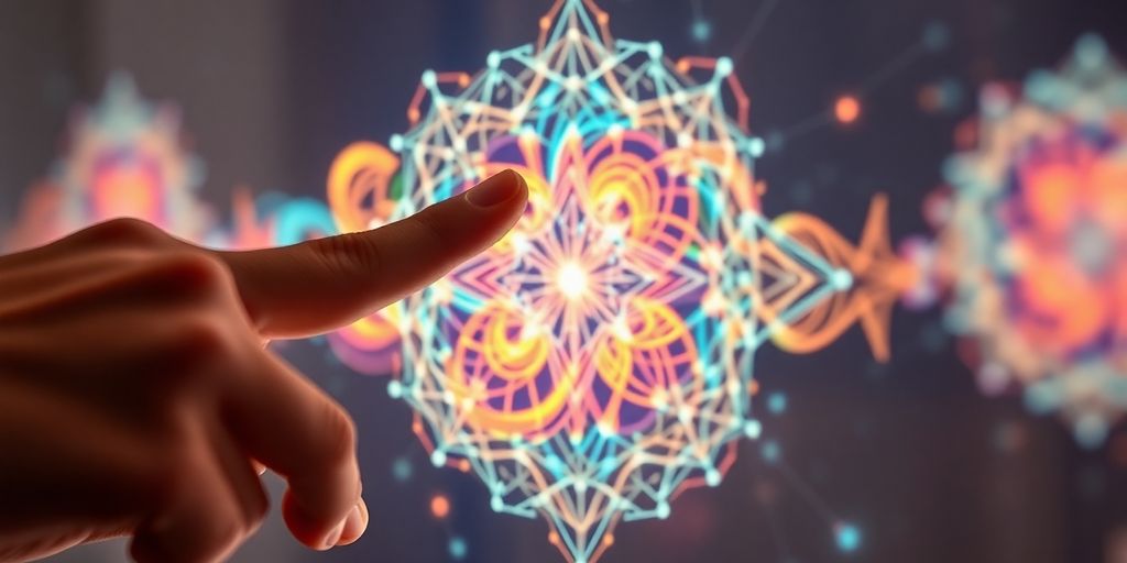 Digital artist refining intricate AI-generated image.